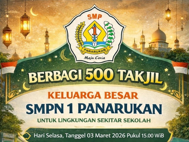 kegiatan sosial bertajuk “Berbagi 500 Takjil” SMP Negeri 1 Panarukan