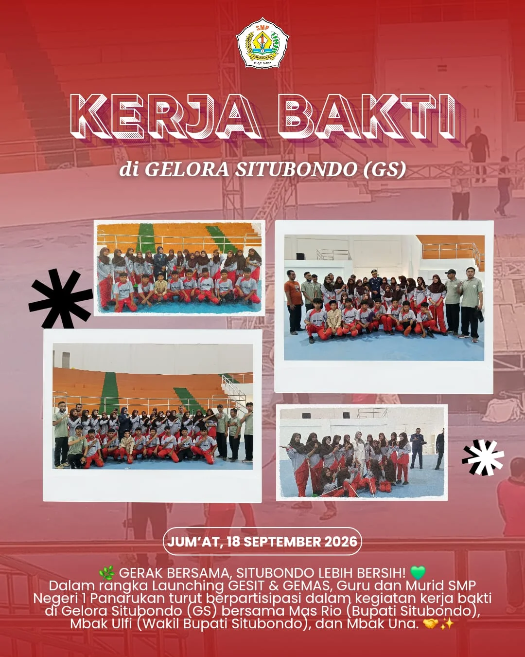 Kerja Bakti di Gelora Situbondo